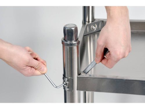 YATO YG-09025 GASTRO Inox munkaasztal alsó polccal hátsó felhajtással