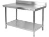 YATO YG-09033 GASTRO Inox munkaasztal alsó polccal hátsó felhajtással