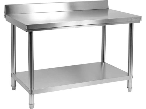 YATO YG-09033 GASTRO Inox munkaasztal alsó polccal hátsó felhajtással