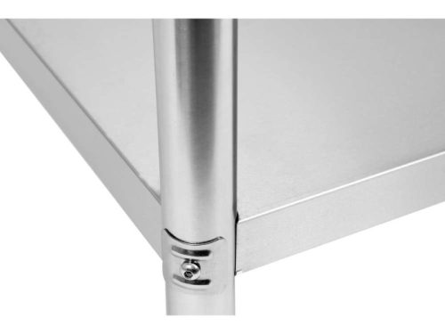 YATO YG-09033 GASTRO Inox munkaasztal alsó polccal hátsó felhajtással