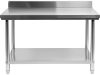 YATO YG-09035 GASTRO Inox munkaasztal alsó polccal hátsó felhajtással