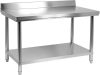 YATO YG-09035 GASTRO Inox munkaasztal alsó polccal hátsó felhajtással