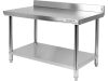 YATO YG-09035 GASTRO Inox munkaasztal alsó polccal hátsó felhajtással