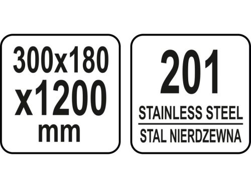 YATO YG-09041 GASTRO Inox falipolc 1200 x 300 x 180 mm