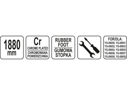 YATO YG-09065 GASTRO Lába aluplast polchoz 1880 mm