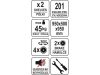 YATO YG-09099 GASTRO Zsúrkocsi 2 polcos mély polcokkal