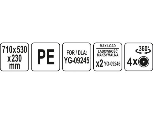 YATO YG-09246 GASTRO Görgős platform thermoládához