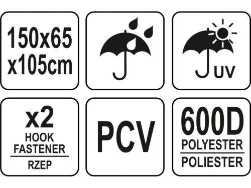 YATO YG-20051 GASTRO takaróponyva gázgrillhez 1500 x 650 x 1050 mm