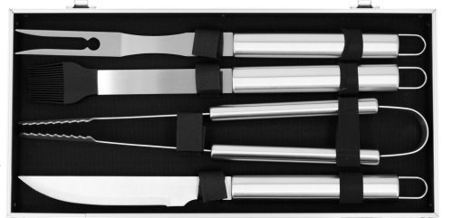 YATO YG-20111 BBQ készlet táskában, 7db-os, S/S