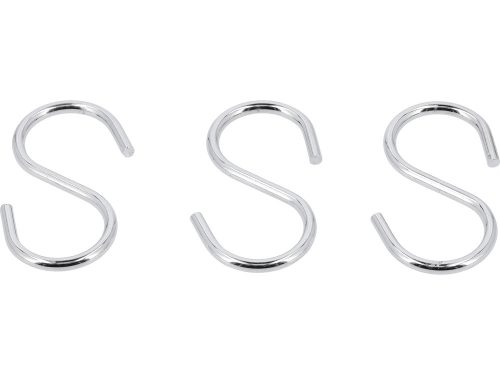 YATO YG-20143 Acél krómozott horog gázgrillekhez kellékek felakasztásához 3 db/csomag