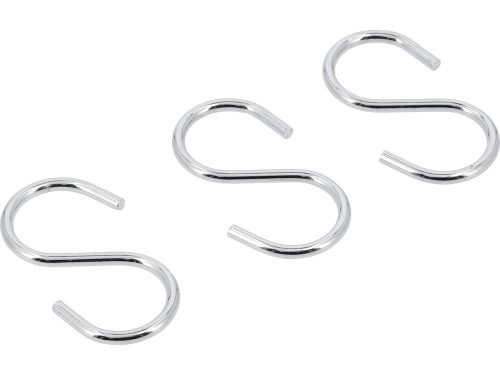 YATO YG-20143 Acél krómozott horog gázgrillekhez kellékek felakasztásához 3 db/csomag