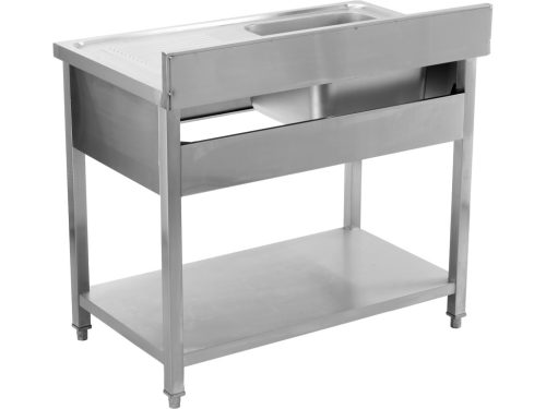 YATO YG-30900 Asztal egymedencés mosogatóval csepegtetőtálcával 1000 x 600mm