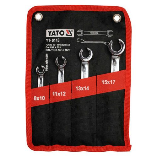 YATO YT-0143 Fékcsőkulcs készlet 4 részes 8-17 mm CrV 6140