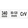 YATO YT-01673 Állítható körmös kulcs 80-120 mm / 340 mm CrV