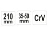 YATO YT-01676 Állítható csapos körmös kulcs 35-50 mm / 210 mm CrV