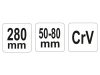 YATO YT-01677 Állítható csapos körmös kulcs 50-80 mm / 280 mm CrV