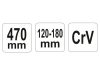 YATO YT-01679 Állítható csapos körmös kulcs 120-180 mm / 470 mm CrV