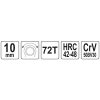 YATO YT-02372 Racsnis csillagkulcs 10 mm / 145 mm CrV