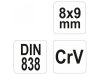 YATO YT-03951 Hajlított csillagkulcs 8 x 9 mm CrV