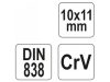 YATO YT-03952 Hajlított csillagkulcs 10 x 11 mm CrV