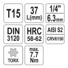 YATO YT-04303 Bit dugókulcs Torx 1/4" T15 CrV