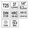 YATO YT-04305 Bit dugókulcs Torx 1/4" T25 CrV