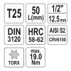 YATO YT-04311 Bit dugókulcs Torx 1/2" T25 CrV