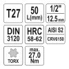 YATO YT-04312 Bit dugókulcs Torx 1/2" T27 CrV