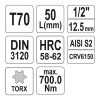 YATO YT-04319 Bit dugókulcs Torx 1/2" T70 CrV