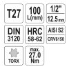 YATO YT-04322 Hosszú bit dugókulcs Torx 1/2" T27 CrV