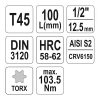 YATO YT-04325 Hosszú bit dugókulcs Torx 1/2" T45 CrV