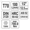 YATO YT-04329 Hosszú bit dugókulcs Torx 1/2" T70 CrV