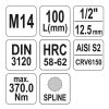 YATO YT-04355 Hosszú bit dugókulcs Spline 1/2" M14 CrV