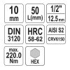 YATO YT-04385 Bit dugókulcs Imbusz 1/2" 10 mm CrV