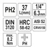 YATO YT-04412 Bit dugókulcs Phillips 1/4" PH2 CrV