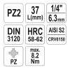 YATO YT-04418 Bit dugókulcs Pozidriv 1/4" PZ2 CrV