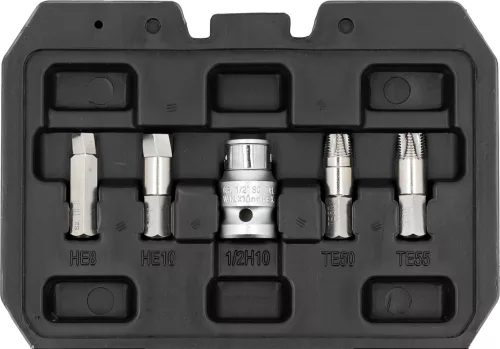 YATO YT-04584 Roncsolt csarv eltávolító készlet Torx és HEX ( imbuszcsavar eltávoító készlet)