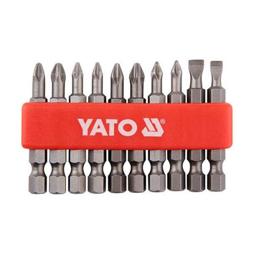 YATO YT-0483 Bithegy készlet 10 részes 50 mm (5-6 mm-PH1-PH2-PZ1-PZ2)