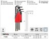 YATO YT-0500 Imbuszkulcs készlet 9 részes 1,5-10 mm CrV