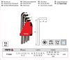 YATO YT-0508 Imbuszkulcs készlet 10 részes 2,0-12 mm CrV