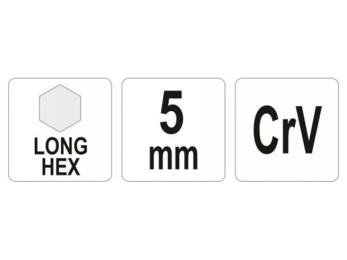 YATO YT-05436 Hosszú imbuszkulcs 5,0 mm CrV