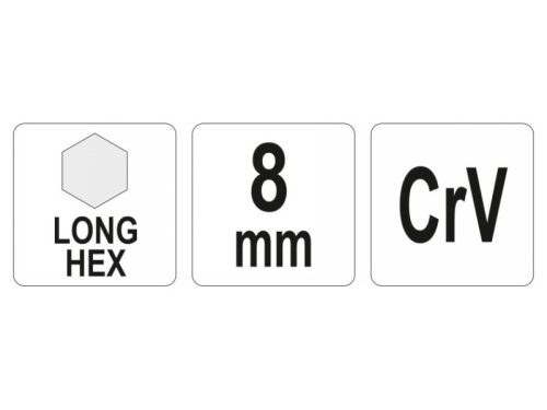 YATO YT-05440 Hosszú imbuszkulcs 8,0 mm CrV