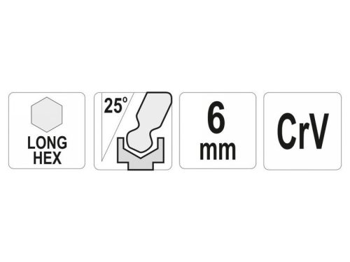 YATO YT-05458 Gömbfejű imbuszkulcs 6,0 mm / 32 x 137 mm CrV