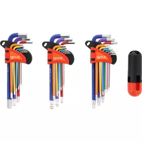   YATO YT-05661 Hosszú imbuszkulcs készlet imbusz gömbfejű imbusz és torx sorozatokkal 28 részes