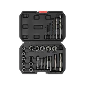   YATO YT-05893 Roncsolt-, törtcsavar kiszedő és fúró készlet 26 részes 3/8