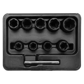   YATO YT-0603 Roncsolt csavarfej leszedő készlet 10 részes 3/8" 10-19 mm