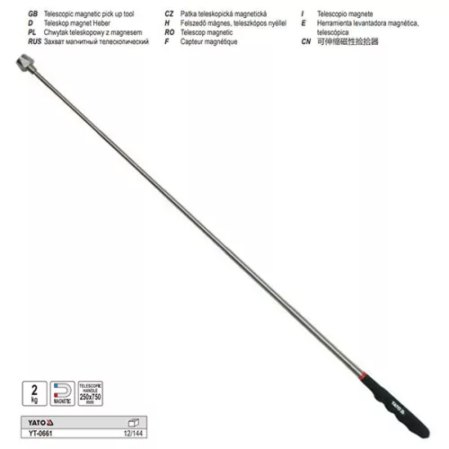 YATO YT-0661 Felszedő mágnes teleszkópos nyéllel 250-750 mm