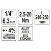 YATO YT-07511 Nyomatékkulcs 1/4" 2,5-20 Nm / 240-250 mm