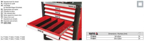 YATO YT-0910 Elválasztó fal szerszámkocsi fiókhoz