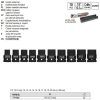 YATO YT-1025 Gépi dugókulcs készlet 10 részes 1/2" 10-22 mm CrMo